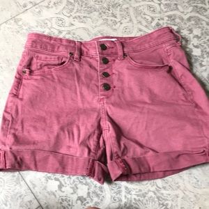 Sonoma women’s button fly pink shorts size 6